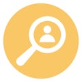 Find user, magnifier Vector Icon which can easily modify Royalty Free Stock Photo