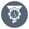 Cogwheel, data management Vector Icon which can easily modify or edit Royalty Free Stock Photo