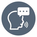 Bubble, speaking Vector Icon which can easily modify or edit Royalty Free Stock Photo