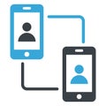 Communication, conference call Vector icon which can easily modify