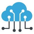 Cloud computing, cloud connection Vector icon which can easily modify Royalty Free Stock Photo