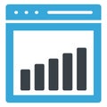 Browser, web graph Vector icon which can easily modify Royalty Free Stock Photo