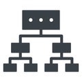 Data sharing, hierarchy Vector Icon which can easily modify Royalty Free Stock Photo