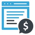 Banking, chat bubble Vector Icon which can easily modify Royalty Free Stock Photo