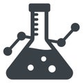 Conical flask, erlenmeyer flask Vector Icon which can easily modify
