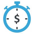 Chronometer, dollar Vector Icon which can easily modify Royalty Free Stock Photo