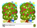Find 10 differences. Logic puzzle game for children and adults. Printable page for kids brain teaser book. Royalty Free Stock Photo