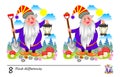 Find 8 differences. Logic puzzle game for children and adults. Printable page for kids brain teaser book. Royalty Free Stock Photo