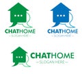 Chat home logo design Royalty Free Stock Photo