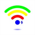 Wifi icon, communication ,internet , symbol , vector , illustrations , color wifi Royalty Free Stock Photo