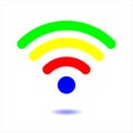 Color wifi, wifi icon, wifi , vector , illustrations , communication