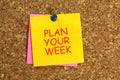 Plan your week post it