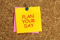 Plan your day post it