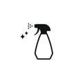 Cleaner or detergent spray black isolated vector icon Royalty Free Stock Photo