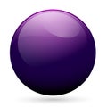 Purple violet Orb globe button icon glossy isolated white background