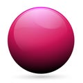 Pink Orb globe button icon glossy isolated white background