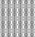 Ornate black seamless pattern. Imitation of decorative forged grill.