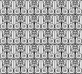 Ornate black seamless pattern. Imitation of decorative forged grill.