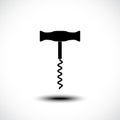 Corkscrew icon. Corkscrew silhouette