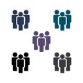 People vector icon. Person symbol. Work Group Team. Persons Crowd Vector Illustration icon. Group of people pictogram isolated. Il