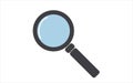 Lens magnifier, magnifying glass, search Icon Vector Illustration on the white background. Royalty Free Stock Photo