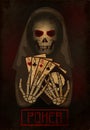 Death holds poker cards in his hands wallpaper