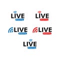 Set of live stream in vector file