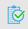 task complete check list icon in vector file