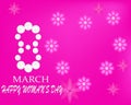 Happy womans day 8 march,pink background Royalty Free Stock Photo