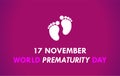 17 November world prematurity day Royalty Free Stock Photo