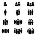 People Icon set in trendy flat style isolated on background Royalty Free Stock Photo