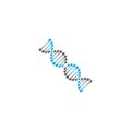 DNA helix icon, with a simple modern look Royalty Free Stock Photo