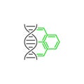 DNA helix icon, with a simple modern look