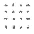 Residence icons set. home and house design in illustration