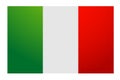 Italy flag abstract vector simple flat icon people  country Europe illustration. on white background Royalty Free Stock Photo