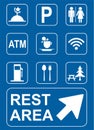 Rest area sign vector illustration Royalty Free Stock Photo