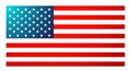 USA flag. United State of America flag in large size high resolution red and blue color vector illustrations Royalty Free Stock Photo