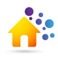 Home house company logo simple flat icon vector illustrations Royalty Free Stock Photo