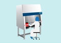 Biosafety cabinet vector Royalty Free Stock Photo