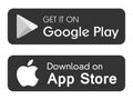 Google play app store icons buttons vector banners for web internet isolated on white background