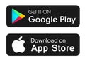 Google play app store icons buttons vector banners for web internet isolated on white background