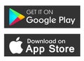 Google play app store icons buttons vector banners for web internet isolated on white background