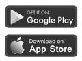 Google play app store icons buttons vector banners for web internet isolated on white background