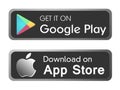 Google play app store icons buttons vector banners for web internet isolated on white background