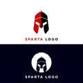 Spartan man logo design icon vector