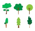 Tree element background vector illustration for forest and park