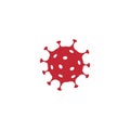 Coronavirus or covid-19 virus simple isolated vector icon.