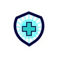 Medical shield icon medical protection sign Royalty Free Stock Photo