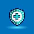Medical shield icon medical protection sign Royalty Free Stock Photo