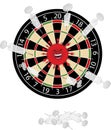 Coronavirus vector illustration newest pandemic with dartboard